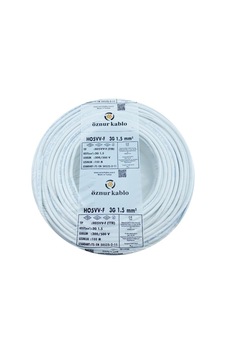 Öznur Marka%100 Bakır 3x1.5 Mm Ttr Elektrik Kablosu Beyaz, 10 Metre Sku: Zeusstkae93049fd8 Öznur Marka%100 Bakır 3x1.5 Mm Ttr Elektrik Kablosu Beyaz, 10 Metre Sku: Zeusstkae93049fd8