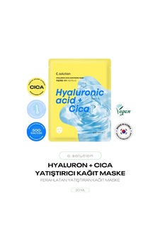 Hyalüronik Asit Ve Cica İçeren Kağıt Maske C Solution Hyaluronic Cica Soothing Mask Hyalüronik Asit Ve Cica İçeren Kağıt Maske C Solution Hyaluronic Cica Soothing Mask