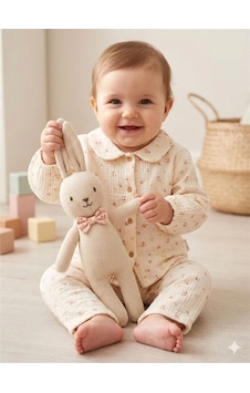 Baby Kız Bebek Rose Dream Theme Müslin Gömlek Krem 55093 Krem