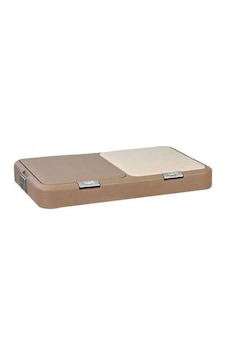 Reis Home Motek 80 Litre Çift Gözlü Kirli Sepeti Yedek Kapak Kahverengi - Krem Reis Home Motek 80 Litre Çift Gözlü Kirli Sepeti Yedek Kapak Kahverengi - Krem