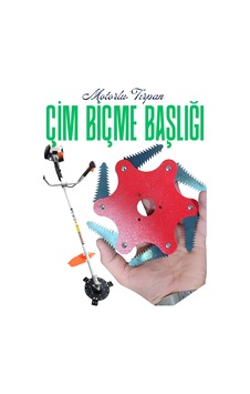 Klc Motorlu Tırpan Metal Çim Çayır Biçme Kesme Aparatı 6 Kollu Testere Dişli Ahtapot Bıçak Başlığı