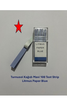 Turnusol Test Kağıdı Mavi 100 Test Strip - Turnusol Kağıdı Mavi Turnusol Test Kağıdı Mavi 100 Test Strip - Turnusol Kağıdı Mavi