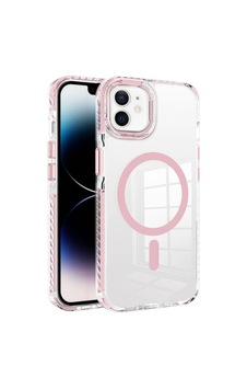 Apple Uyumlu iPhone 11 Kılıf M-safe Şarj Özellikli Airbagli Takılabilir Askı Aparatlı Zore Nana Kapak Pembe