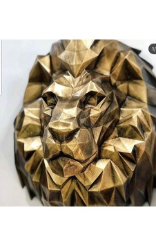 KÜBİK ASLAN BAŞI DUVAR SÜSÜ DD162-5