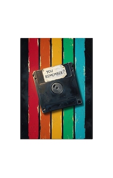 Gökkuşağı Disket Retro Hatıra Posteri Dekoratif Kanvas - Mdf Ahşap Tablo Çok Renkli Gökkuşağı Disket Retro Hatıra Posteri Dekoratif Kanvas - Mdf Ahşap Tablo Çok Renkli