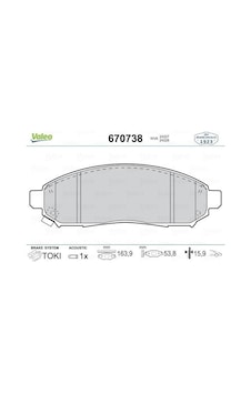 VALEO 670738 Ön Balata Nissan Navara 2.5DCI 3.5 05-10- Pathfınder 2.5DCI 4.0 05-10- (41060Eb325) VALEO 670738 Ön Balata Nissan Navara 2.5DCI 3.5 05-10- Pathfınder 2.5DCI 4.0 05-10- (41060Eb325)