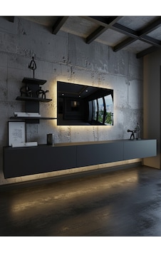 Resital Duvara Monte Ledli 270 Cm Tv Ünitesi Duvar Raflı - Ll6038 Antrasit Resital Duvara Monte Ledli 270 Cm Tv Ünitesi Duvar Raflı - Ll6038 Antrasit