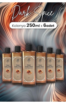 Rebul 80 Derece Dark Spice Kolonya Cam Şişe 6 x 250 ML Rebul 80 Derece Dark Spice Kolonya Cam Şişe 6 x 250 ML