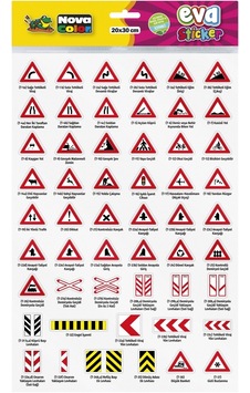 Nova Color Trafik Işaretleri Eva Sticker Çıkartma 20X30 CMnc-693 Nova Color Trafik Işaretleri Eva Sticker Çıkartma 20X30 CMnc-693