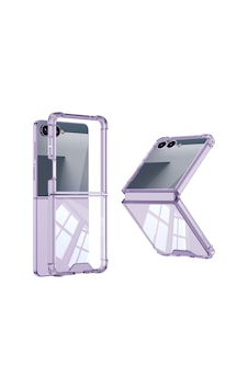 Zore Galaxy Z Flip 7 Kılıf Zore Full Camlı Kıpta Kapak - Mor Zore Galaxy Z Flip 7 Kılıf Zore Full Camlı Kıpta Kapak - Mor