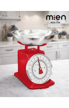 Mien Mekanik Mutfak Terazisi 2 Kg Analog Klasik Terazi Kırmızı Mien Mekanik Mutfak Terazisi 2 Kg Analog Klasik Terazi Kırmızı