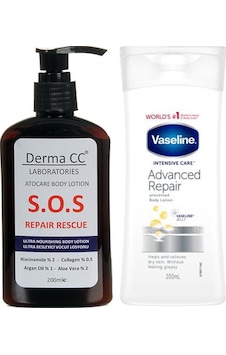 Derma CC Laboratories Sos Lotion 200 ML + Vaseline Advanced Lotion 200 ML