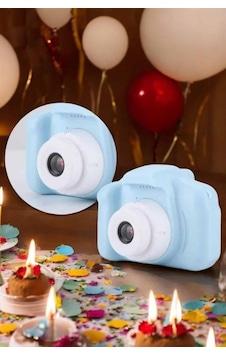 Çocuk Kamerası Dijital 1080p Hd Kaliteli Mini Fotoğraf Makinesi Profesyonel Mavi
