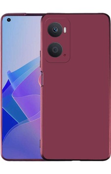 Oppo A96 4g Kılıf Zore Premier Silikon Kapak Mürdüm Oppo A96 4g Kılıf Zore Premier Silikon Kapak Mürdüm