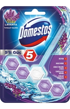 Domestos 5'li Güç Wc Blok Lavanta 3 x 55 G Domestos 5'li Güç Wc Blok Lavanta 3 x 55 G