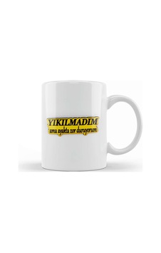 Yıkılmadım Ama Ayakta Zor Duruyorum Kupa Bardak Porselen Karışık