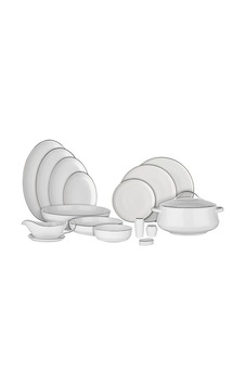 Evaliza Hanedan Yemek Takımı 101 Parça Shiny Platin Evaliza Hanedan Yemek Takımı 101 Parça Shiny Platin