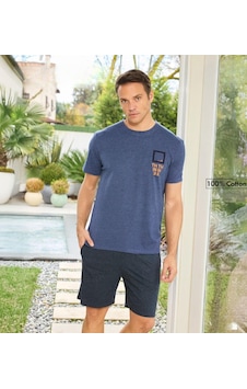 Pijamoni Erkek Bisiklet Yaka Kısa Kol Şortlu Pijama Takımı 6170/34 - 1 Adet Mavi Pijamoni Erkek Bisiklet Yaka Kısa Kol Şortlu Pijama Takımı 6170/34 - 1 Adet Mavi