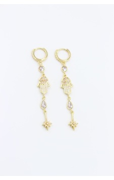 Vip Küpe 14 - K 7,5cm Çok Renkli Vip Küpe 14 - K 7,5cm Çok Renkli
