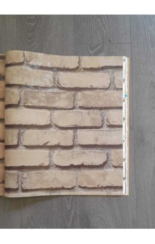 Gölge Efektli Gerçek Tuğla Görünümlü Duvar Kağıdı 5m2 Ateş Tuğla