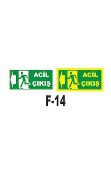 Fosforlu & Düz Levha Acil Çıkış Yönlendirme Sol Acil Kaçış Fosforlu & Düz Levha Acil Çıkış Yönlendirme Sol Acil Kaçış