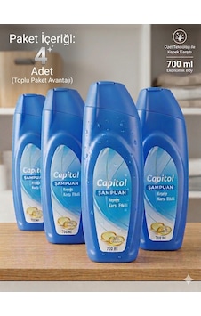 Capitol Kepeğe Karşı Etkili Şampuan 4 x 700 ML Capitol Kepeğe Karşı Etkili Şampuan 4 x 700 ML