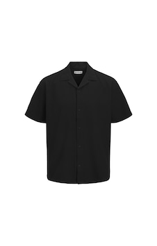 Jack & Jones Erkek Resort Yaka Kisa Kollu Gömlek - Global - 12295551 Siyah Jack & Jones Erkek Resort Yaka Kisa Kollu Gömlek - Global - 12295551 Siyah