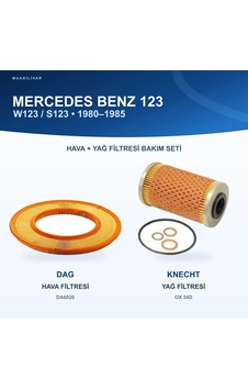 Mercedes Benz 123 W123 / Mercedes Benz 123 S123 Hava+yağ Filtre Bakım Seti Mercedes Benz 123 W123 / Mercedes Benz 123 S123 Hava+yağ Filtre Bakım Seti