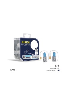 Niken 12v H3 55w Beyaz Işık Ampul Pk22s 5000k - Ekolmaks