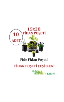 Fidan Poşet, 15X28, Fide Poşeti, 10 Adet, Fidan Torbası Fidan Poşet, 15X28, Fide Poşeti, 10 Adet, Fidan Torbası