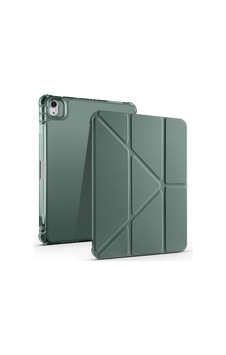 Aksesuarcim Apple iPad Uyumlu Air 11 2024 İle Uyumlu Kılıf Silikon Yumuşak Kalem Bölmeli Esnek 4 Farklı Stand Olabilen Tablet Kılıfı Koyu Yeşil Sku: Zeusb0fhj7rfhv Arka Kapak
