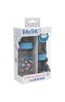 Baby Soft 2'li Mini Cam Biberon Set - Mavi Baby Soft 2'li Mini Cam Biberon Set - Mavi