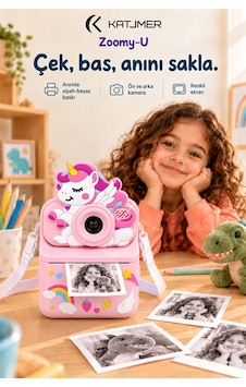 Kj/zm-004 Zoomy-u Unicorn Figürlü Anında Baskılı Çocuk Fotoğraf Makinesi, Çift Kamera, 2,4 İnç Ekran, 1080p Video, 3+ Yaş Pembe Kj/zm-004 Zoomy-u Unicorn Figürlü Anında Baskılı Çocuk Fotoğraf Makinesi, Çift Kamera, 2,4 İnç Ekran, 1080p Video, 3+ Yaş Pembe