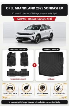 Opel Grandland 2025+ Ev Uyumlu Havuzlu Oto Paspas Ve Bagaj Havuzu Takımı Alt Bagaj Siyah Opel Grandland 2025+ Ev Uyumlu Havuzlu Oto Paspas Ve Bagaj Havuzu Takımı Alt Bagaj Siyah