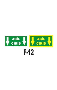 Fosforlu & Düz Levha Acil Çıkış Yönlendirme Acil Çıkış Aşağı Ok Fosforlu & Düz Levha Acil Çıkış Yönlendirme Acil Çıkış Aşağı Ok