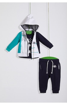 Wogi Baby Wogibaby Wogi Erkek Bebek 3’Lü Eşofman Takım (3-36 Ay) (Wg-5748) Çok Renkli