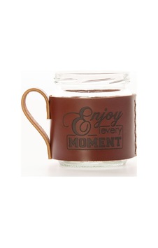 Canberra Deri Mug Enjoy Every Moment Kahverengi Canberra Deri Mug Enjoy Every Moment Kahverengi