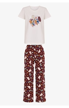 Penti Kahverengi Best Vacation Pantolon Pijama Takımı Bn89