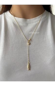 Gold Balık Ve Kalp Detay Dekolte Kolye Sarı Sarı Gold Balık Ve Kalp Detay Dekolte Kolye Sarı Sarı