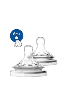 Philips Avent Scf046/27 Natural 6M+ Y Kesim Biberon Emziği 2'Li Philips Avent Scf046/27 Natural 6M+ Y Kesim Biberon Emziği 2'Li