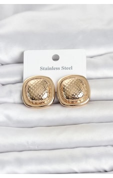 Mey İthalat 316l Çelik Gold Renk Düğme Model Kadın Küpe altın Mey İthalat 316l Çelik Gold Renk Düğme Model Kadın Küpe altın