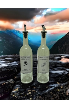 Sızdırmaz Zeytinyağı Ve Ayçiçek Yağı Şişesi Yağdanlık Şeffaf Renkli 2 Adetx750 Ml Kopya