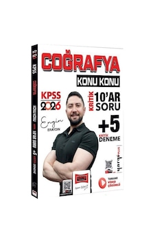 Yargı 2026 Kpss Coğrafya Konu Konu Kritik 10 Ar Soru + 5 Deneme Çözümlü - Engin Eraydın Yargı Yayınları Yargı 2026 Kpss Coğrafya Konu Konu Kritik 10 Ar Soru + 5 Deneme Çözümlü - Engin Eraydın Yargı Yayınları