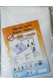 Arçelik - Beko Tt990 Robotto Uyumlu Bez Süpürge Torbası 5 Adet Arçelik - Beko Tt990 Robotto Uyumlu Bez Süpürge Torbası 5 Adet