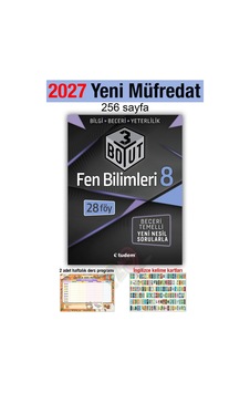8. Sınıf 2027 Fen Bilimleri 3 Boyut Bilgi Beceri Yeterlilik Yeni Nesil Soru Bankası 8. Sınıf 2027 Fen Bilimleri 3 Boyut Bilgi Beceri Yeterlilik Yeni Nesil Soru Bankası