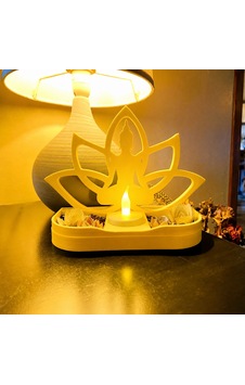 3d Baskı Lotus Buda Mumluk - Dekoratif Tealight Mumluk-sarı Renkli 3d Baskı Lotus Buda Mumluk - Dekoratif Tealight Mumluk-sarı Renkli