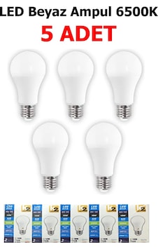 K2 Led Ampül Kes 181 9w 900 Lumen 6500k Beyaz Işık E27 Duy Ampül 5'li Beyaz Işık E27 Led Ampul 9 Wat K2 Led Ampül Kes 181 9w 900 Lumen 6500k Beyaz Işık E27 Duy Ampül 5'li Beyaz Işık E27 Led Ampul 9 Wat