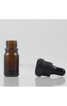 Camgen 5 ML Cam Amber Şişe Kırılır Kapaklı Cam Damlalıklı 10 Adet