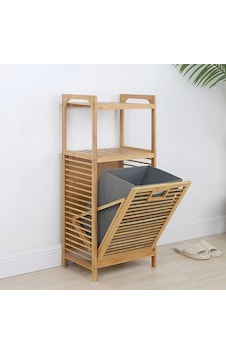 2 Organizer Raflı - Çek Aç Sepet Ahşap Bambu Kirli Çamaşır Sepet 40x35x95cm Bx40 Çok Renkli 2 Organizer Raflı - Çek Aç Sepet Ahşap Bambu Kirli Çamaşır Sepet 40x35x95cm Bx40 Çok Renkli