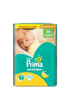 Prima Yenidoğan Bantlı 2-5 KG Bebek Bezi 1 Beden 72 Adet Prima Yenidoğan Bantlı 2-5 KG Bebek Bezi 1 Beden 72 Adet